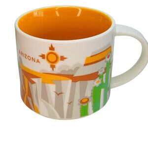 Starbucks You Are Here Arizona Desert Cactus Grand Canyon 2014 Coffee Mug EUC